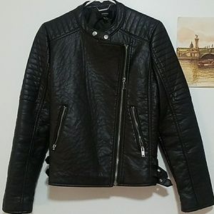 Mango Suit Bomber Jacket (Faux Leather)